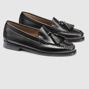 Women’s G.H. Bass & Co. Estelle Black Leather Tassel Loafers size 9.5 new in box